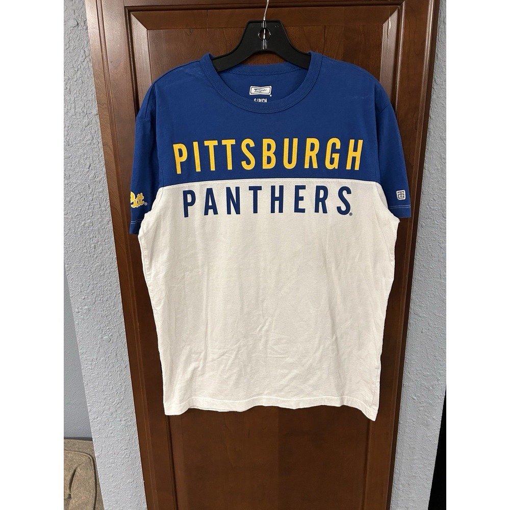 Tailgate University Of Pittsburgh Panthers T-Shirt White/Blue Adult Size Small